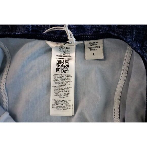 Guess E82J18-MC009 Women's Sz L Blue Denim Halter Side Lace-Up 1-Piece Swimsuit - Picture 5 of 11